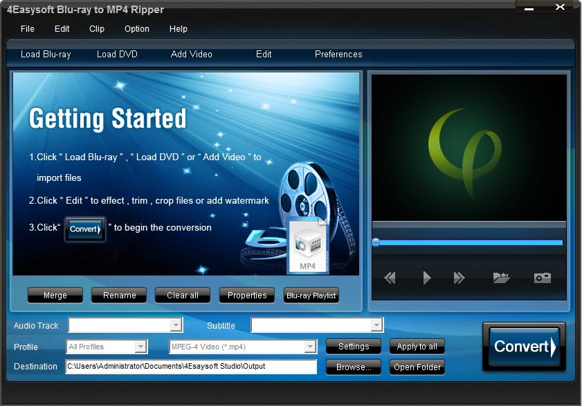 4Easysoft Blu-ray to MP4 Ripper 3.3.10 screenshot