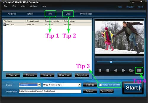 Mod to MP4 converter tips