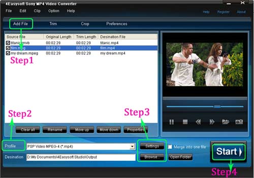 convert videos to sony mp4