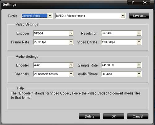 Total Video Converter Setting