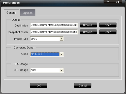 Walkman video converter preference