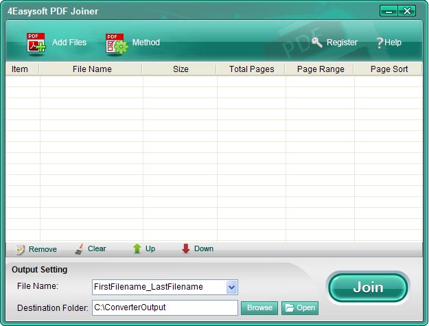 4Easysoft PDF Joiner 3.1.06 screenshot