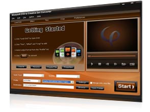 DVD to Creative Zen Converter Screen
