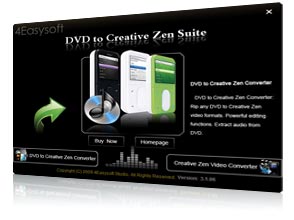 DVD to Creative Zen Suite Screen