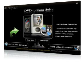 DVD to Zune Suite Screen