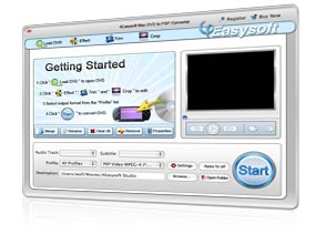 Mac DVD to PSP Converter Screen