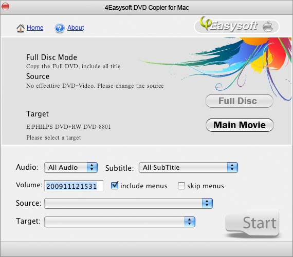 Screenshot of 4Easysoft DVD Copier for Mac