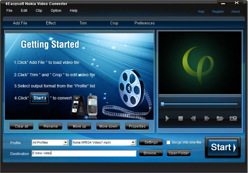 Screenshot of 4Easysoft Nokia Video Converter